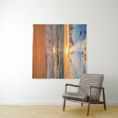 Ozeansonnenaufgang, tiefblauer Horizont. Wandteppich (Beispiel (Horizontal))