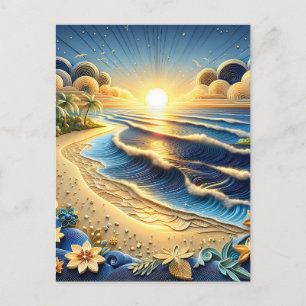 Ozeansonnenuntergang   Alles Gute zum Geburtstag Postkarte