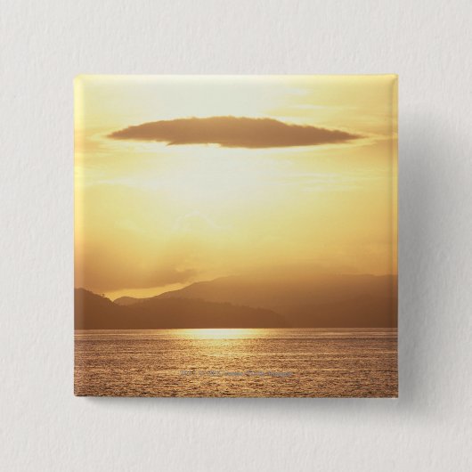 Ozeansonnenuntergang Button (Vorderseite)