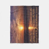 Ozeansonnenuntergang Fleecedecke (Vorderseite)