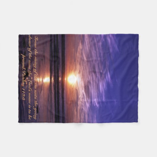 Ozeansonnenuntergang Fleecedecke (Vorderseite (Horizontal))