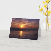 Ozeansonnenuntergang Geburtstagskarte Karte (Gelbe Blume)