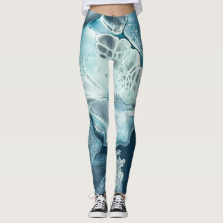 Ozeansprühnebel in Türkisstufen Leggings