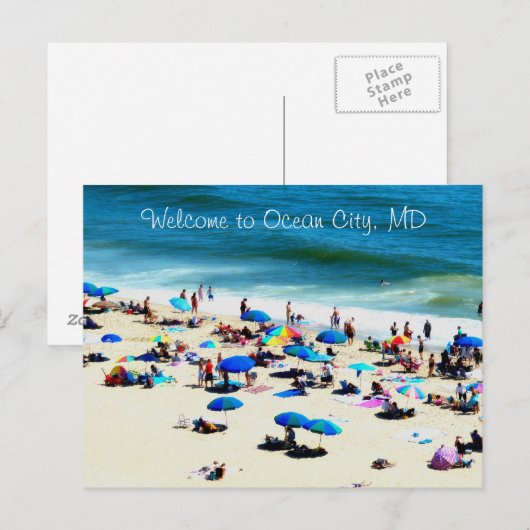 Ozeanstadt Postkarte (Vorne/Hinten)