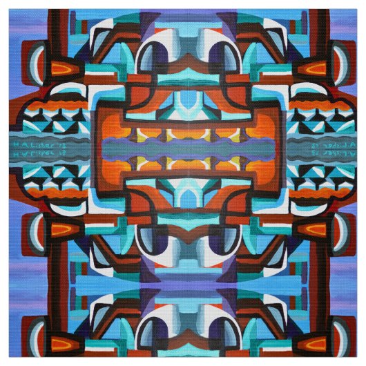 Ozeanstadt Stoff (Muster)