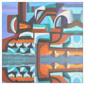 Ozeanstadt Stoff (Nahaufnahme)