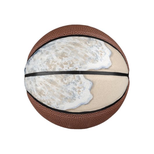 Ozeanstrand Creme Sand Mini Basketball (Vorderseite)