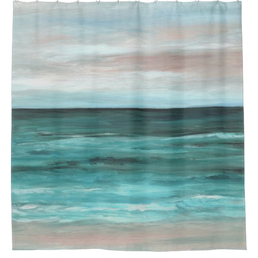 Ozeanstrand der Seeansicht 265 Duschvorhang (Vorderseite)