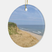 Ozeanstrand-Foto Keramik Ornament (Links)