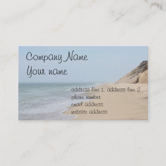 Ozeanstrand-Foto Visitenkarte (Vorderseite)
