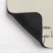 Ozeanstrand Inspirationszitat Mousepad (Ecke)