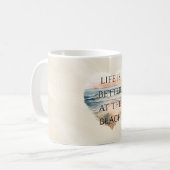 Ozeanstrand Küste Kaffeetasse (Vorderseite Links)
