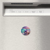 Ozeanstrand mit violettem Seestern Magnet (In Situ (Geschirrspüler))