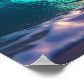 Ozeanstrand mit violettem Seestern Poster (Ecke)