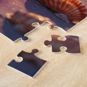 Ozeanstrand mit violettem Seestern Puzzle (Seite)