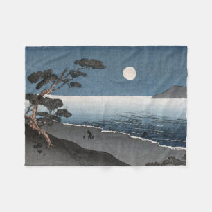 Ozeanstrandansicht des japanischen Sonnenaufgangs Fleecedecke