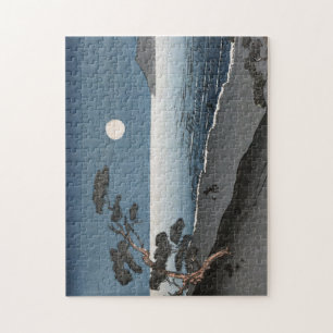 Ozeanstrandblick auf den japanischen Sonnenaufgang Puzzle