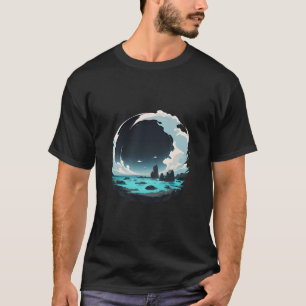 Ozeanszene in einem Kreis T-Shirt