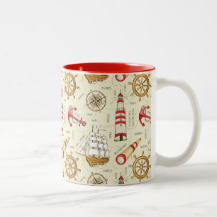 Ozeanszene Zweifarbige Tasse