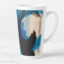 Ozeanszenen Pop auf einer Wave Latte Tasse