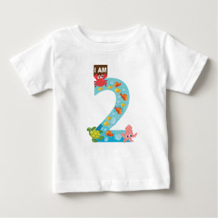 Ozeanthema zweiter 2. Geburtstag Baby T-shirt