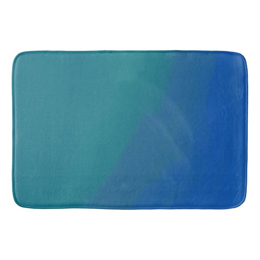 Ozeantide Blau und Grün Minimalistisch Badematte (Vorderseite)