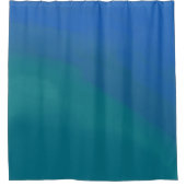 Ozeantide Blau und Grün Minimalistisch Duschvorhang (Vorderseite)
