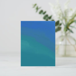 Ozeantide Blau und Grün Minimalistisch Postkarte