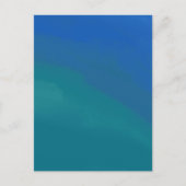 Ozeantide Blau und Grün Minimalistisch Postkarte (Vorderseite)