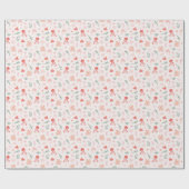Ozeantiere rosa Muster Geschenkpapier (Flach)
