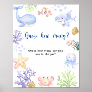 Ozeantiere - Wie viele Bonbons sind im Glas? Poster