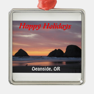 Ozeanufer, Oregon Ordiment Silbernes Ornament