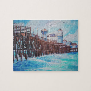 Ozeanufer-Pier-Puzzlespiel Puzzle
