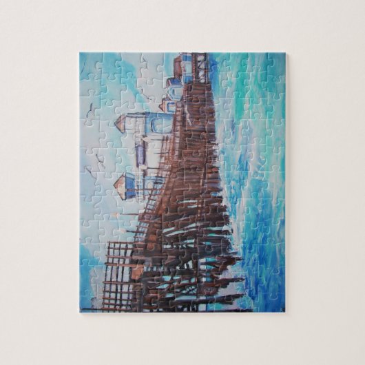 Ozeanufer-Pier-Puzzlespiel Puzzle (Vertikal)