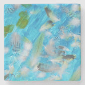 Ozeanvögel Steinuntersetzer (Vorderseite)