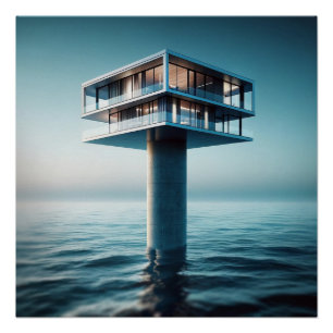 Ozeanwasser-Polhaus Poster