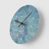 Ozeanwasser Runde Wanduhr (Winkel)