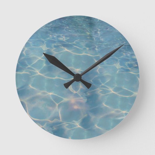 Ozeanwasser Runde Wanduhr (Vorderseite)