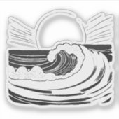 Ozeanwelle Aufkleber (Vorderseite)