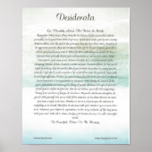 Ozeanwelle DESIDERATA Poster (Vorne)