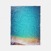 Ozeanwelle Fleecedecke (Vorderseite)