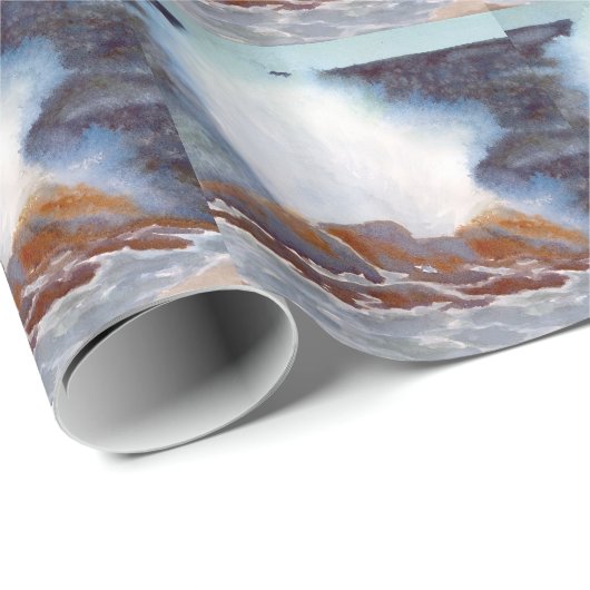 Ozeanwelle Geschenkpapier (Rolleneckpunkt)