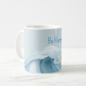 Ozeanwelle Glücklicher Fisch Kaffeetasse (Vorderseite Links)