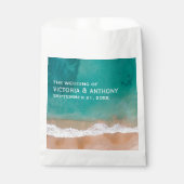 Ozeanwelle, Hochzeit am Strand Geschenktütchen (Vorderseite)