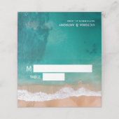 Ozeanwelle, Hochzeit am Strand Platzkarte (Außenseite Aufgefaltet)