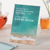 Ozeanwelle, Hochzeit am Strand Sockelschild (In Situ)