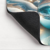 Ozeanwelle in einem Linsenball Mousepad (Ecke)