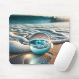 Ozeanwelle in einem Linsenball Mousepad