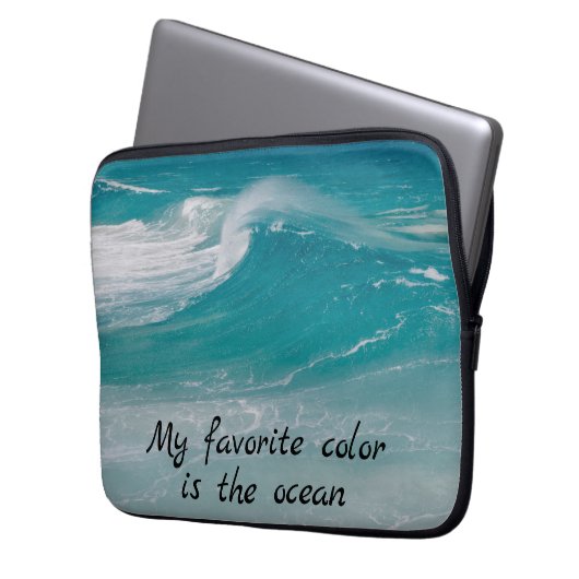 Ozeanwelle Laptopschutzhülle (Vorderseite Links)