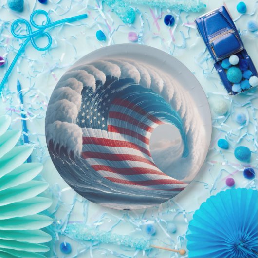 Ozeanwelle Pappteller (Party)